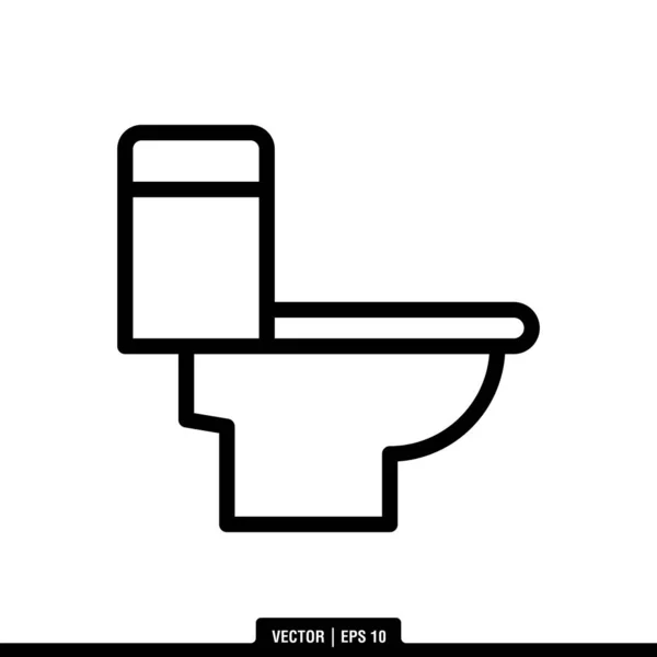 Лучший Вектор Значка Туалета Иллюстрация Шаблон Логотипа Модном Стиле Использоваться — стоковый вектор