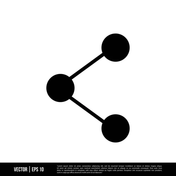 Den Bästa Share Ikonen Vektor Illustration Logotyp Mall Trendig Stil — Stock vektor