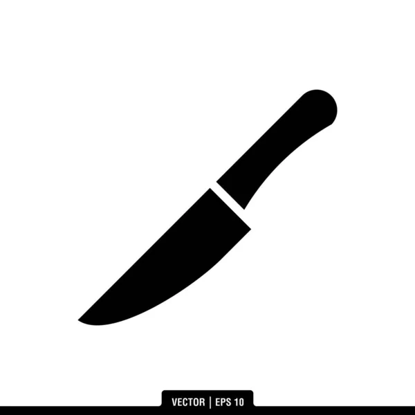 ナイフアイコンベクトルイラストロゴテンプレート — ストックベクタ