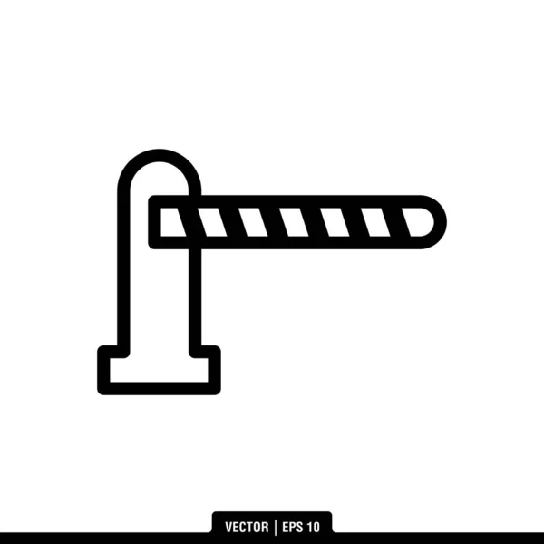 Melhor Vetor Ícone Road Barrier Modelo Logotipo Ilustração Estilo Moderno — Vetor de Stock