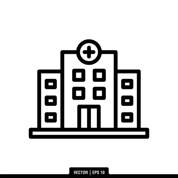 Modèle Logo Illustration Vectorielle Icône Hôpital Illustrations De Stock Libres De Droits