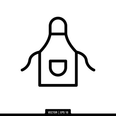 En iyi önlük simgesi vektörü, illüstrasyon logo şablonu modayı. Pek çok amaca uygun..