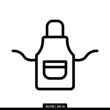 En iyi önlük simgesi vektörü, illüstrasyon logo şablonu modayı. Pek çok amaca uygun..