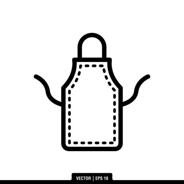 En iyi önlük simgesi vektörü, illüstrasyon logo şablonu modayı. Pek çok amaca uygun..