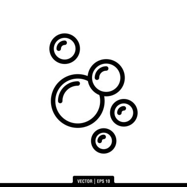 Sabun gevezelikleri beyaz arkaplanda izole edilmiş ikonlar, vektör illüstrasyonu