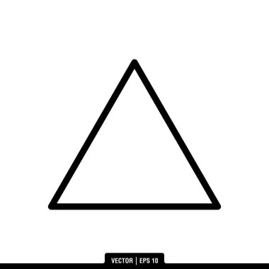 Beyaz arkaplanda izole edilmiş 2B şekil üçgeni simgesi, vektör illüstrasyonu