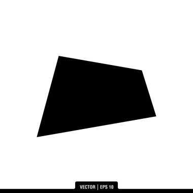 Beyaz arkaplanda izole edilmiş 2B Şekil düzensiz dörtgenler simgesi, vektör illüstrasyonu