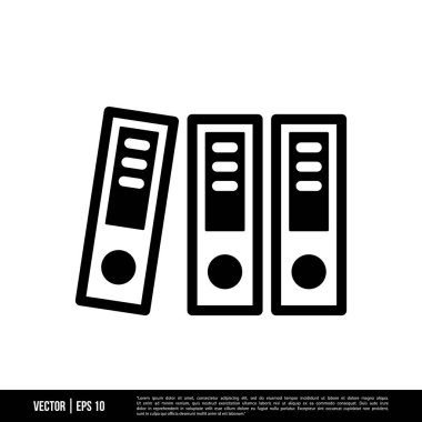 Beyaz arkaplanda izole edilmiş dosya simgesi, vektör illüstrasyonu