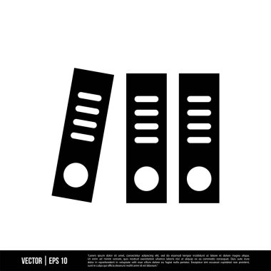 Beyaz arkaplanda izole edilmiş dosya simgesi, vektör illüstrasyonu