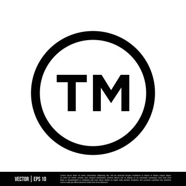 Beyaz arkaplanda izole edilmiş telif hakkı simgesi, vektör illüstrasyonu