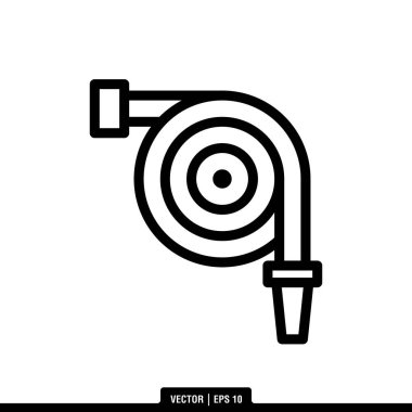 En iyi itfaiye hortumu ikonu vektörü, illüstrasyon logosu modaya uygun. Pek çok amaca uygun..