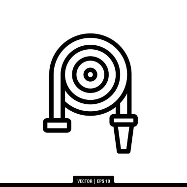 En iyi itfaiye hortumu ikonu vektörü, illüstrasyon logosu modaya uygun. Pek çok amaca uygun..