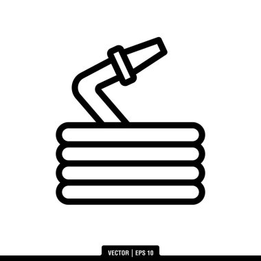 En iyi itfaiye hortumu ikonu vektörü, illüstrasyon logosu modaya uygun. Pek çok amaca uygun..