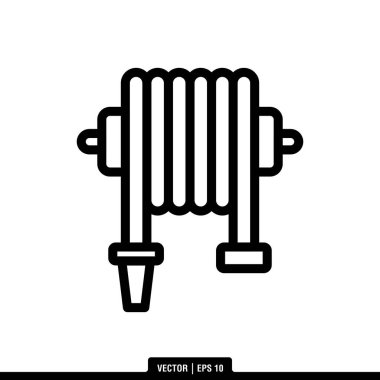 En iyi itfaiye hortumu ikonu vektörü, illüstrasyon logosu modaya uygun. Pek çok amaca uygun..