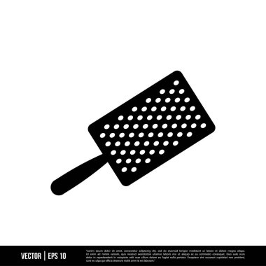 Beyaz arkaplanda rendeleyici simgesi izole edildi, basit vektör illüstrasyonu