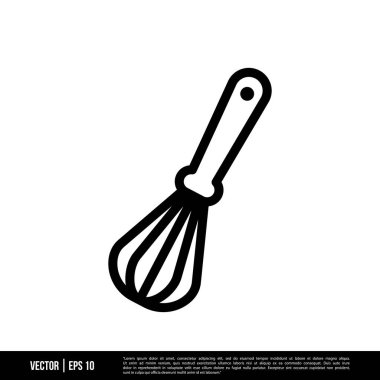 El Karıştırıcı simgesi beyaz arkaplanda izole edildi, basit vektör illüstrasyonu