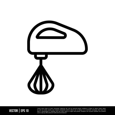 El Karıştırıcı simgesi beyaz arkaplanda izole edildi, basit vektör illüstrasyonu