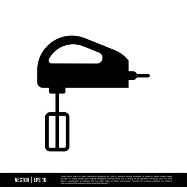 El Karıştırıcı simgesi beyaz arkaplanda izole edildi, basit vektör illüstrasyonu