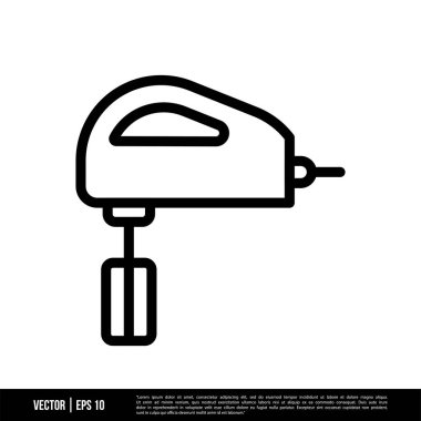 El Karıştırıcı simgesi beyaz arkaplanda izole edildi, basit vektör illüstrasyonu