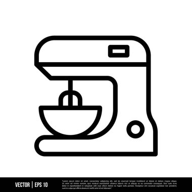 El Karıştırıcı simgesi beyaz arkaplanda izole edildi, basit vektör illüstrasyonu