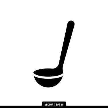 En iyi kepçe ya da kaşık simgesi vektörü, illüstrasyon logo şablonu modaya uygun. Pek çok amaca uygun..