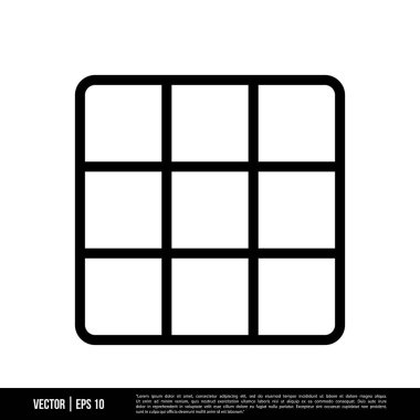 Beyaz arkaplanda izole edilmiş Menü Düğmesi simgesi, basit vektör illüstrasyonu