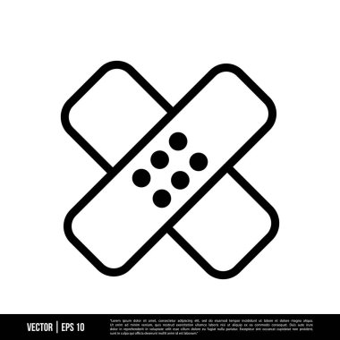 Beyaz arkaplanda izole edilmiş alçı simgeleri, vektör illüstrasyonu