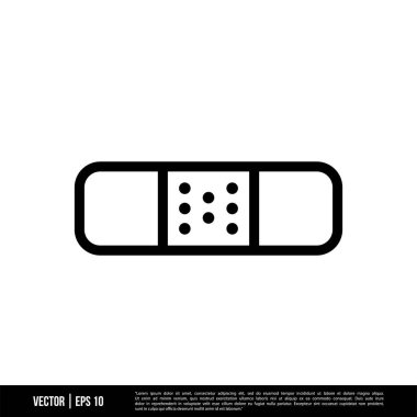 Beyaz arkaplanda izole edilmiş alçı simgesi, vektör illüstrasyonu