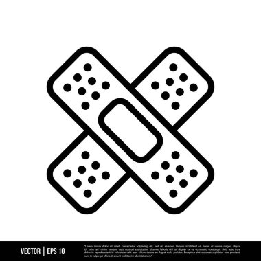 Beyaz arkaplanda izole edilmiş alçı simgeleri, vektör illüstrasyonu