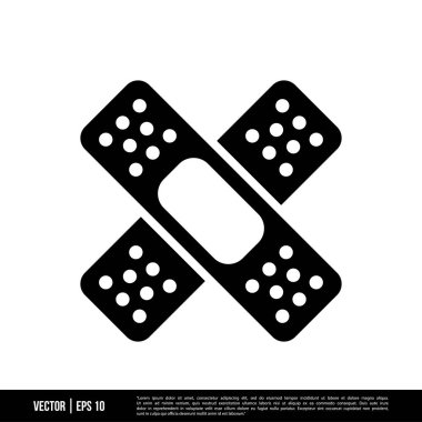 Beyaz arkaplanda izole edilmiş alçı simgeleri, vektör illüstrasyonu