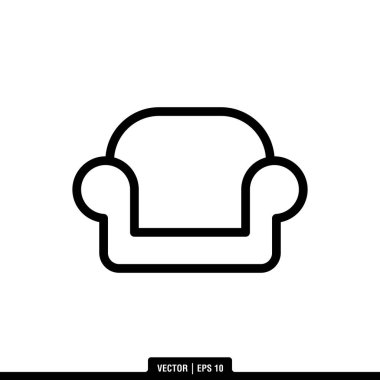 En iyi kanepe ikonu vektörü, son moda logo şablonu. Birçok amaç için kullanılabilir..