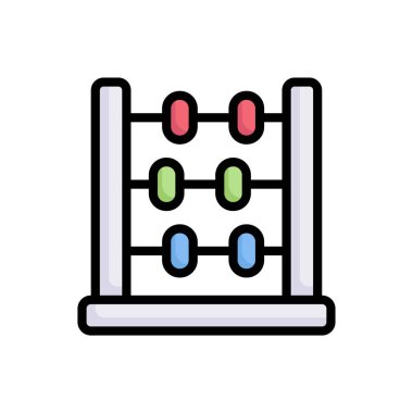 Renk arkaplanı üzerinde izole edilmiş ilçe çerçeve renkli simgesi, basit vektör illüstrasyonu