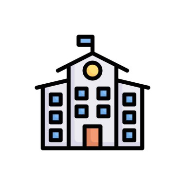 Renk arkaplanı üzerinde izole edilmiş renkli simge oluşturma, basit vektör illüstrasyonu