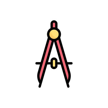 Renk arkaplanında izole edilmiş bölücü renkli simge, basit vektör illüstrasyonu