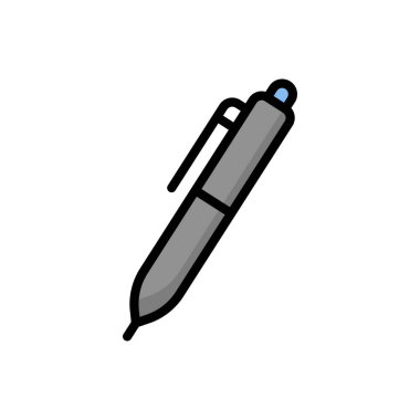 Renk arkaplanında izole edilmiş kalem renkli simgesi, basit vektör illüstrasyonu