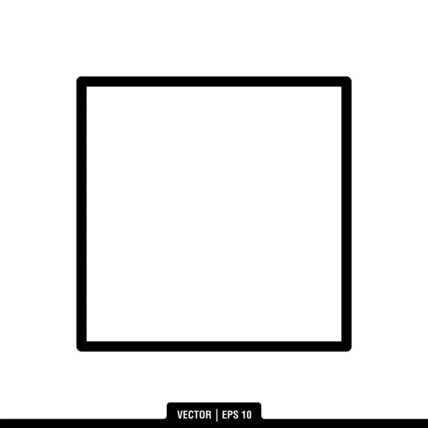 Vorm Vierkant Pictogram Geïsoleerd Witte Achtergrond Vector Illustratie — Stockvector