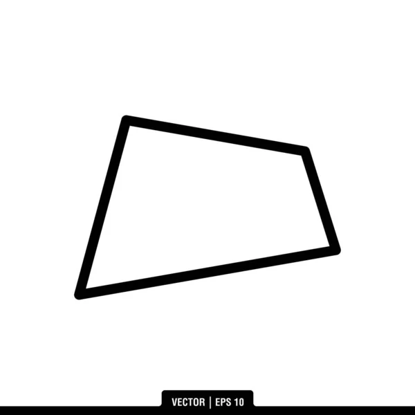 Vorm Onregelmatige Quadrilaterale Pictogram Geïsoleerd Witte Achtergrond Vector Illustratie — Stockvector