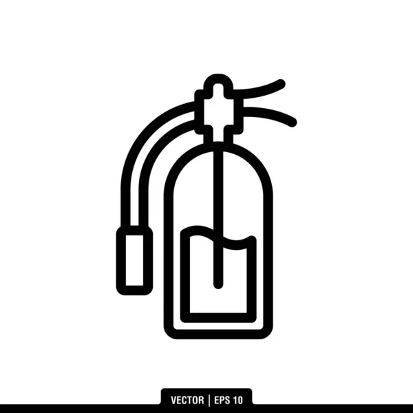 Лучший Значок Огнетушителя Логотип Иллюстрации Стиле Тред Подходит Многих Целей — стоковый вектор