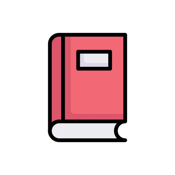 Libro Icono Colorido Aislado Fondo Color Ilustración Vectorial Simple — Vector de stock