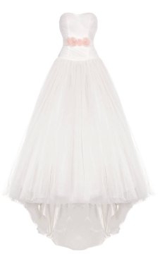 Şifon, dantel ve payetler, hayalet manken, beyaz arka plan üzerinde izole kırpma ile lüks uzun güzel beyaz, Fildişi düğün elbise