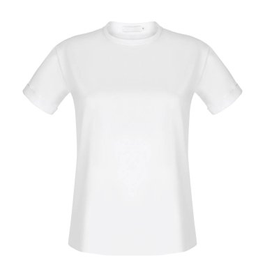 Güzel baskısız beyaz çoraplar, boyun, hayalet manken, önden görünüm, mock-up yuvarlak