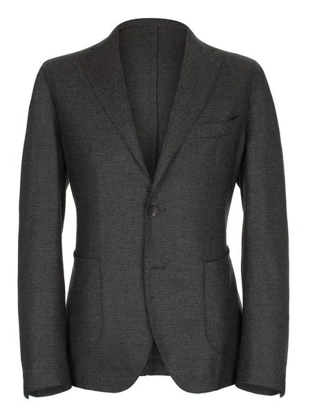 Chaqueta Clásica Lujo Masculina Gris Oscuro Recorte Maniquí Fantasma Aislado — Foto de Stock