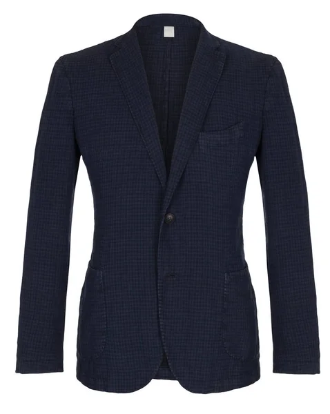 Erkek lüks klasik takım yün derin mavi ceket, kırpma, beyaz arka plan izole hayalet manken