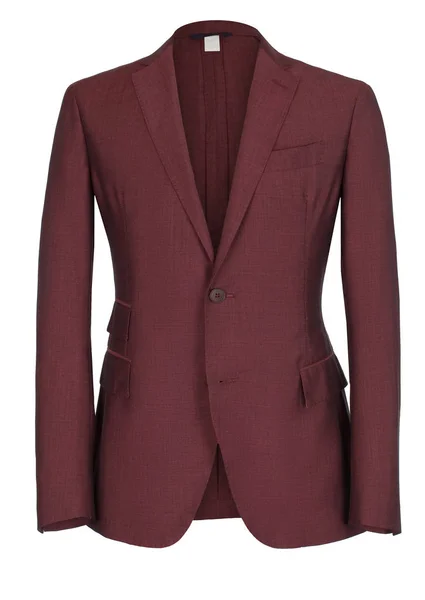 Male Luxurious Classic Suit Woolen Burgundy Jacket Clipping Ghost Mannequin — Stock Photo, Image