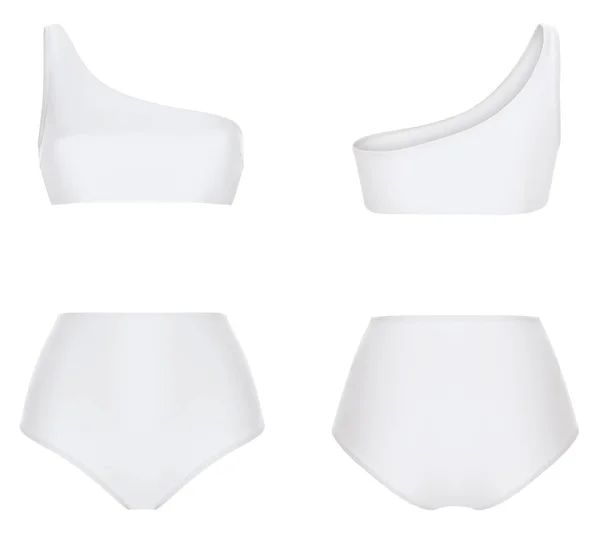 Hermoso Traje Baño Bikini Blanco Moda Maniquí Fantasma Recorte Aislado — Foto de Stock