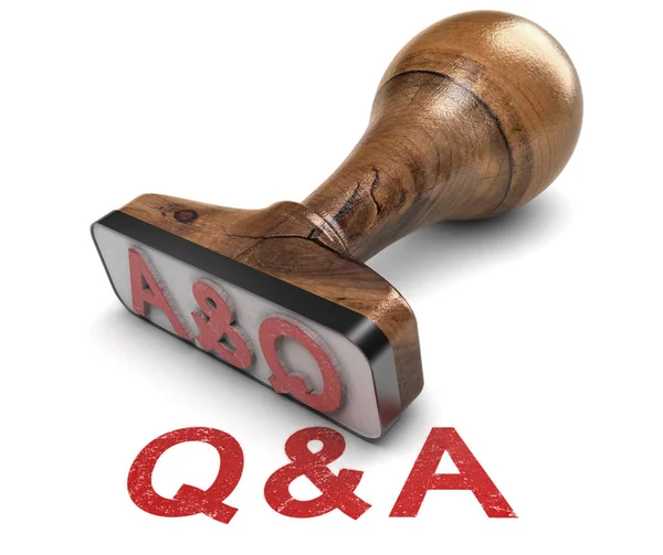Question Answer Rubber Stamp White Background Illustration — Stock Photo, Image
