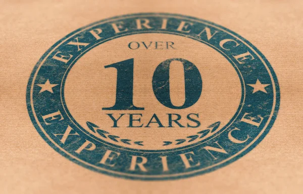 Pessoa ou empresa experiente, com mais de 10 anos de experiência . — Fotografia de Stock