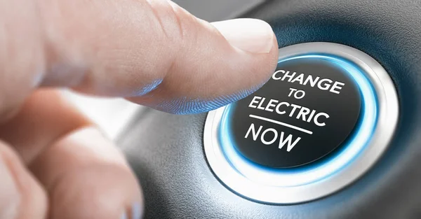 Elektrikli araç için şimdi değiştirmek — Stok fotoğraf