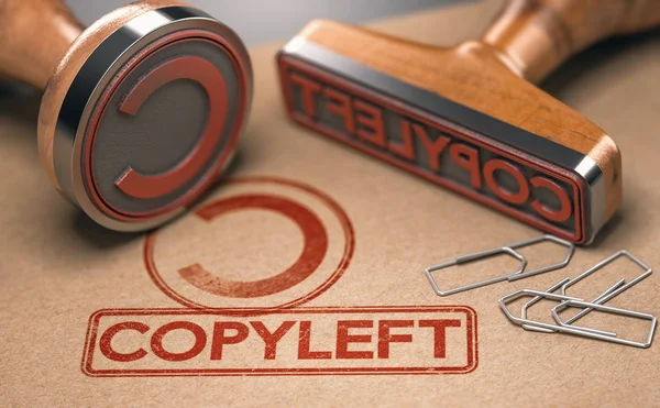 Conceito de licença Copyleft — Fotografia de Stock