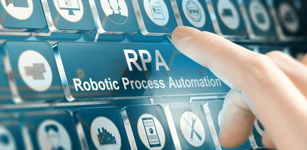 Rpa、ロボティックプロセスオートメーションコンセプト — ストック写真